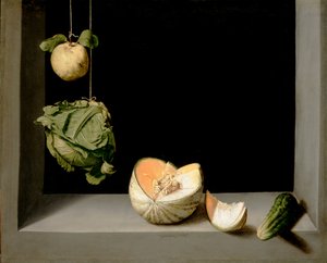 Membrillo, col, melón y pepino, c.1602